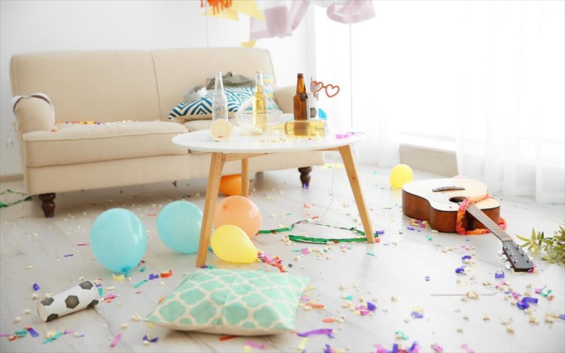 pos-katharizoume-to-spiti-meta-apo-ena-parti