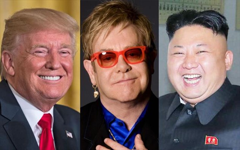 o-elton-John-efere-konta-donald-trump-kai-kim-Jong-un