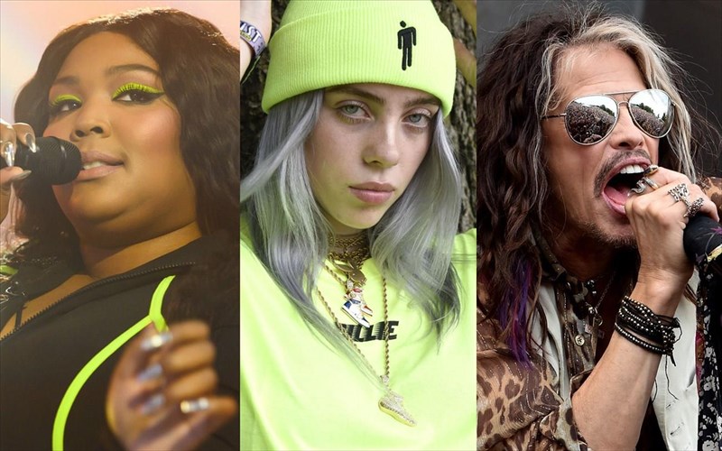 lizzo-billie-eilish-kai-aerosmith-sti-skini-ton-grammys